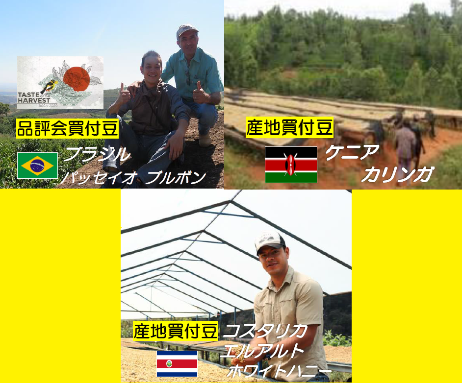 2021.2.24 ★NEW★ Coffee beans from Brazil, Kenya and Costa Rica are new! 